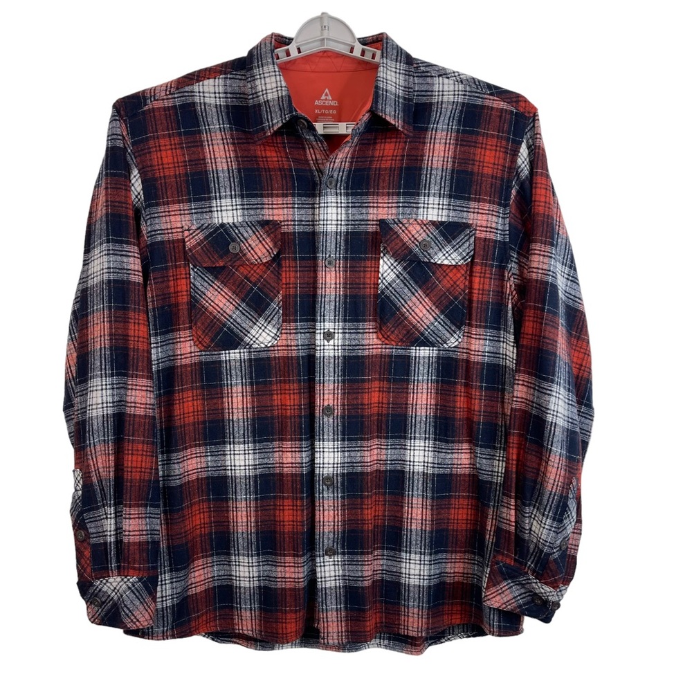 Ascend Plaid Flannel Short Size XL